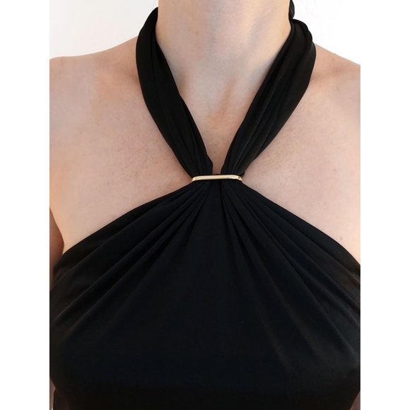 NEW VS Black Halter Party Top Y2K - Picture 4 of 6